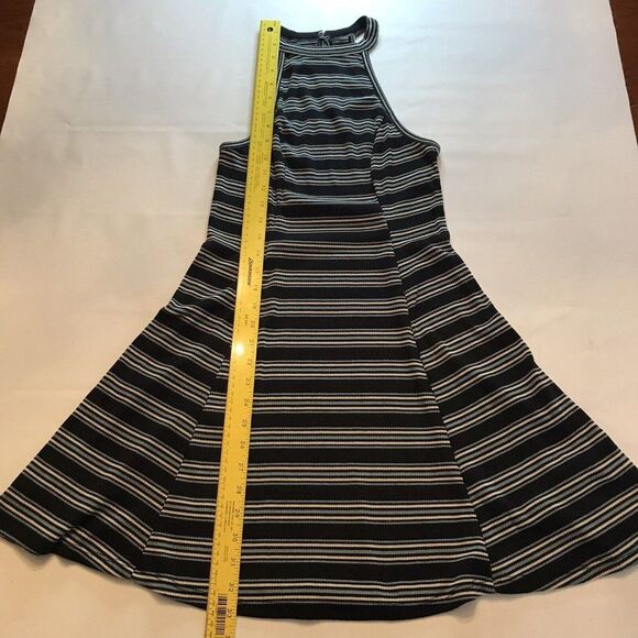 Hollister Womens Striped Ribbed Tank Top Halter Skater Fit & Flare Dress Small - Picture 8 of 12